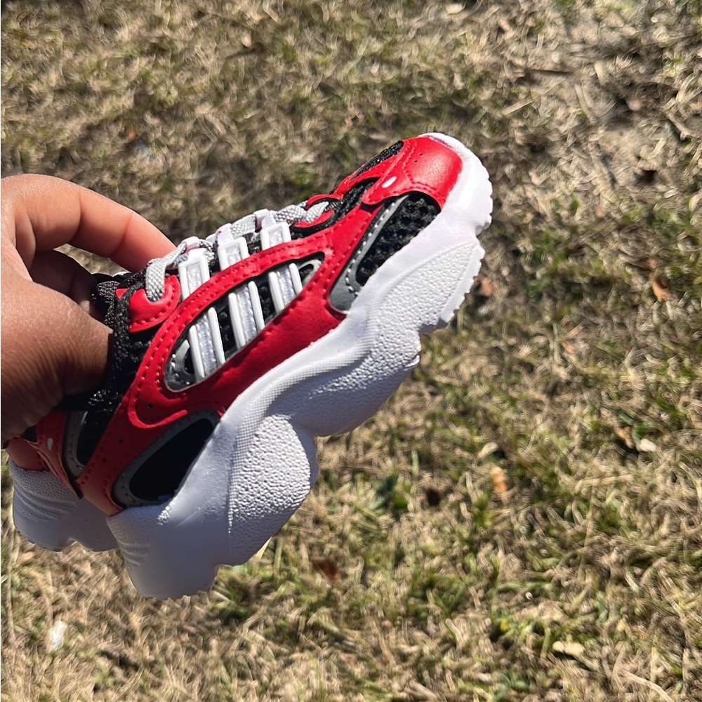 Adidas ozmillion Kids Red and Black Athletic Shoes